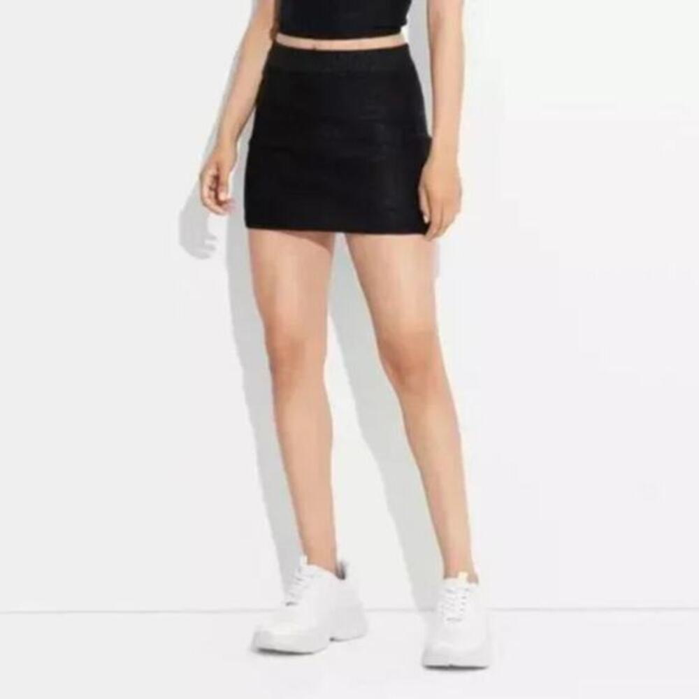 Wild Fable Women's Sweater Mini Skirt Black Size‎ XS